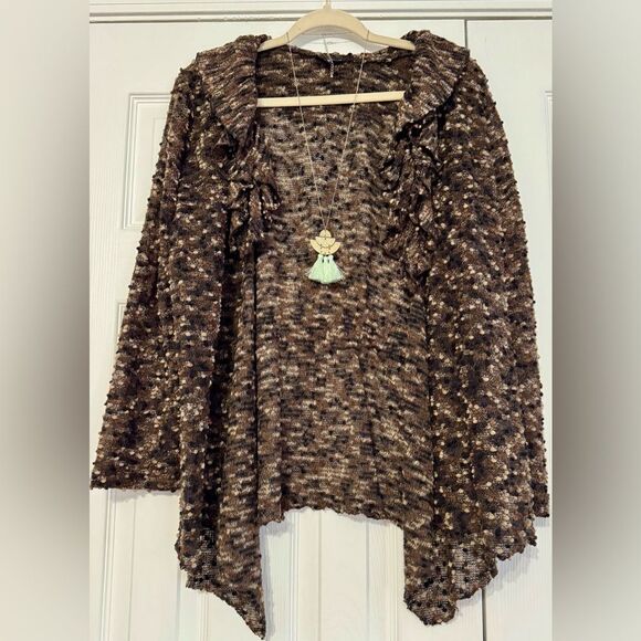 Beautiful! Conrad C Collection detailed & ruffled cardigan! - Picture 7 of 14